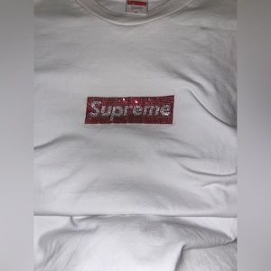 Supreme X Swarovski crystal collab tee